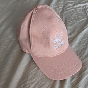 Adidas light pink trefoil logo cap